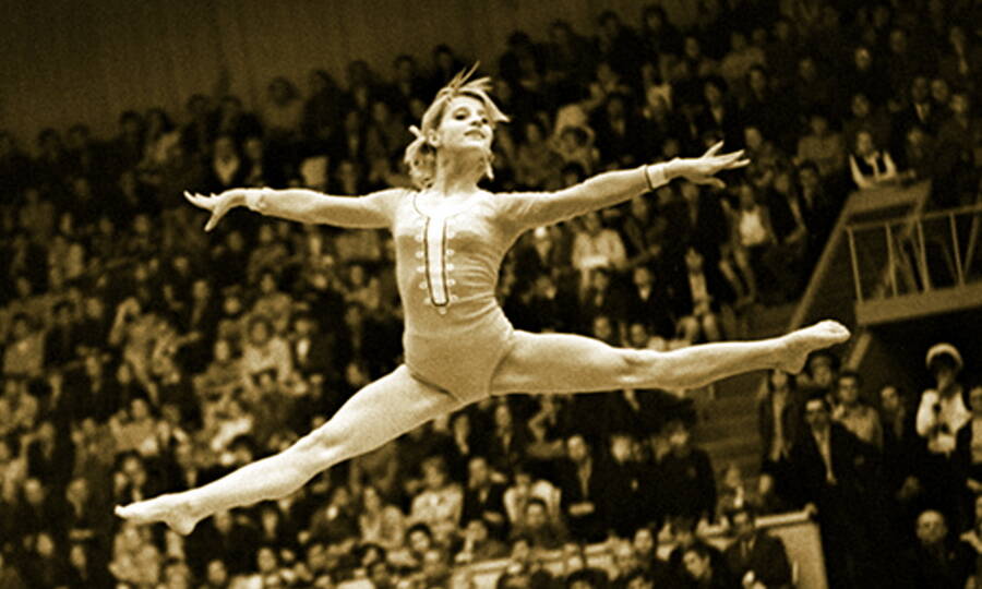 Четырёхкратная олимпийская чемпионка по спортивной гимнастике Ольга Корбут. 