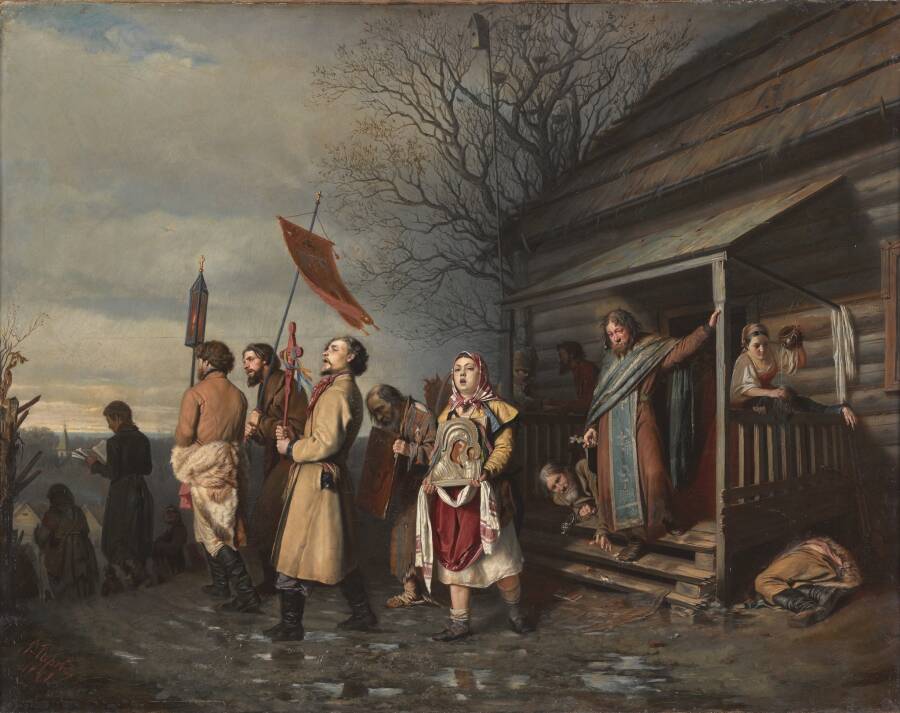 «Сельский крестный ход на Пасхе». 1861 год. Государственная Третьяковская галерея