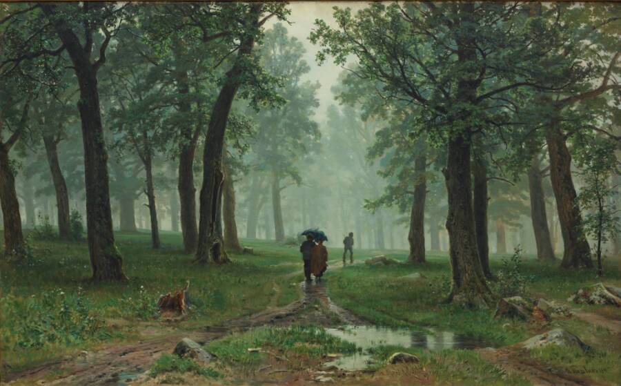 И.И. Шишкин «Дождь в дубовом лесу», 1891 год. Из собрания Третьяковской галереи