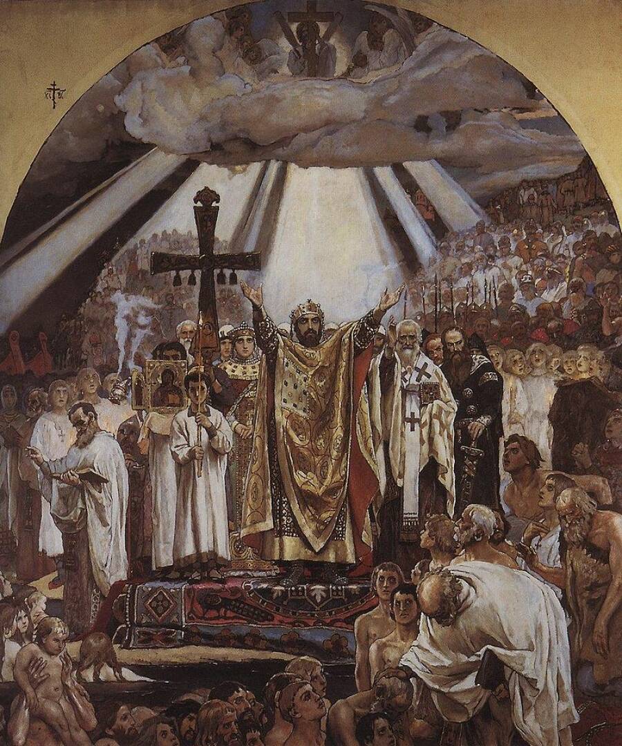 «Крещение Руси». Фреска работы В. М. Васнецова. 