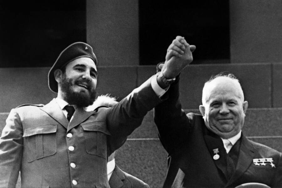 Фидель Кастро и Никита Хрущёв. 