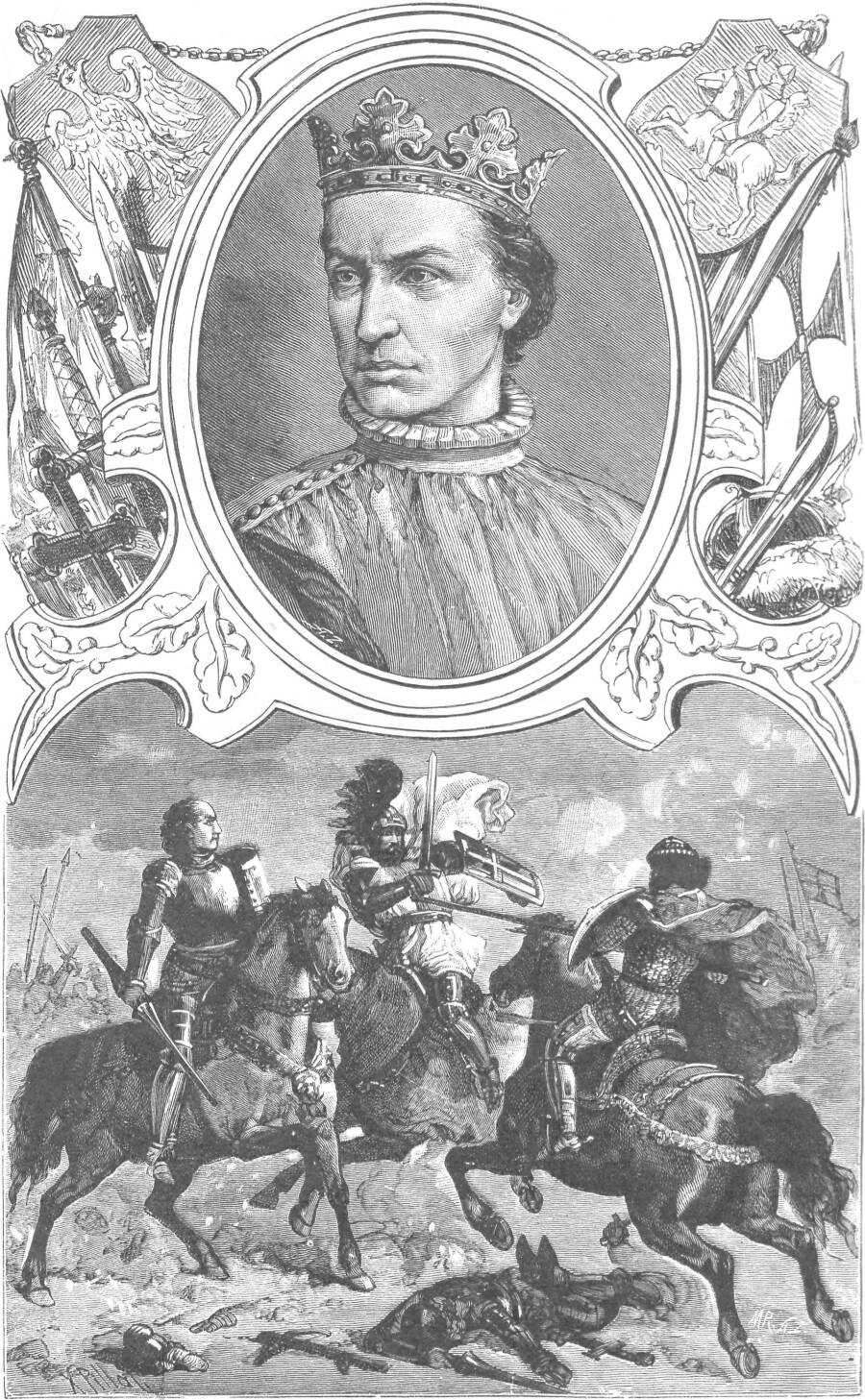Ксавери Пилати (1843-1902). Картина, изображающая великого князя литовского и короля Польши Ягайлу. 1888 год