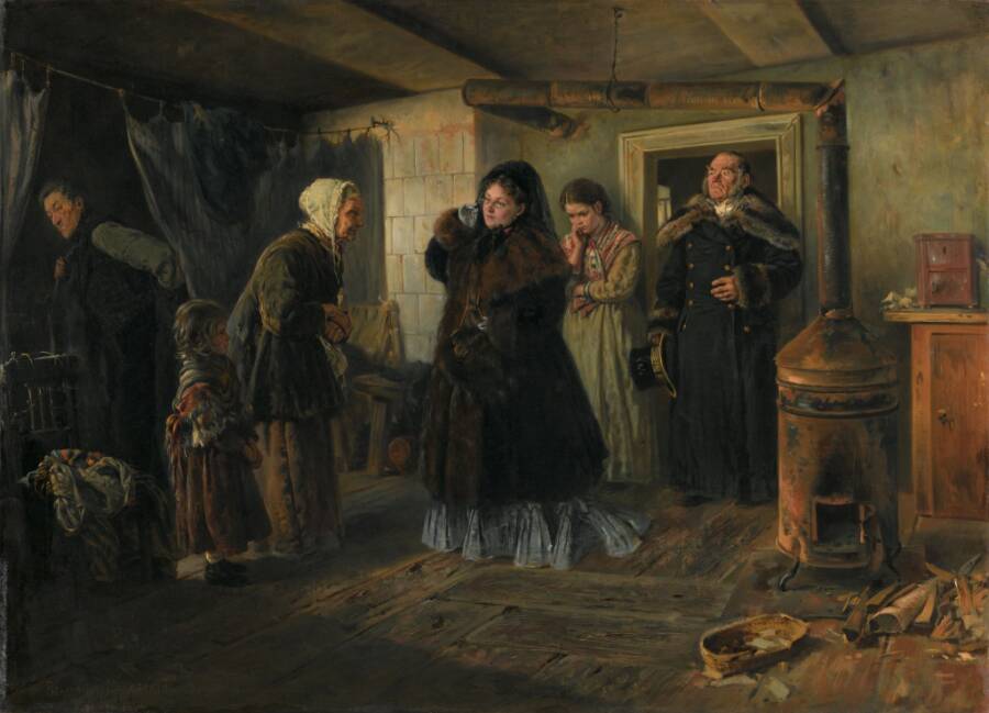 В.Е. Маковский «Посещение бедных», 1874 год. Из собрания Третьяковской галереи