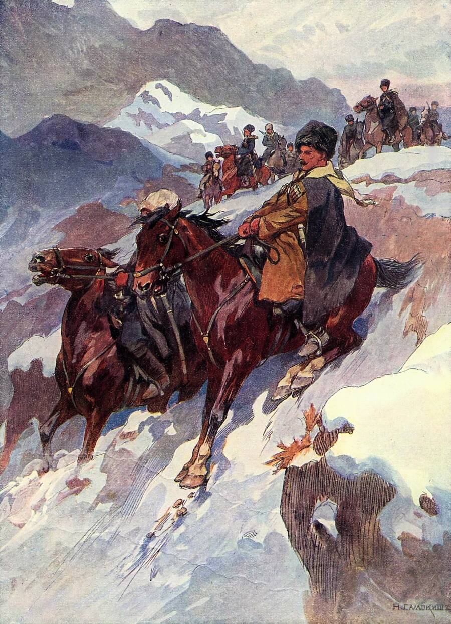 Н.С. Самокиш «На пути к Эрзеруму», 1916 год