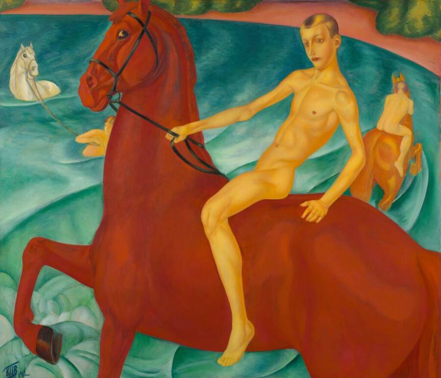 К.С. Петров-Водкин «Купание красного коня», 1912 год. Из собрания Третьяковской галереи