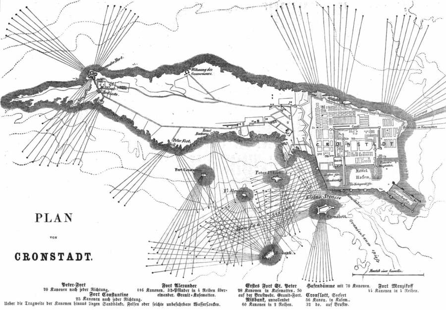 План крепости Кронштадт (1854) (нем.). 