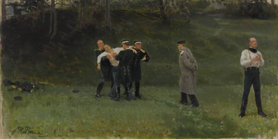 И.Е. Репин. «Дуэль», 1897 год. Из собрания Третьяковской галереи.