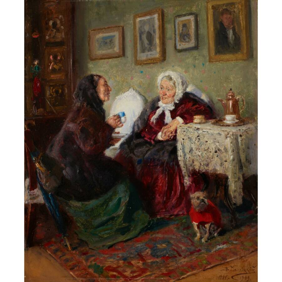В.Е. Маковский «Тет-а-тет», 1885-1909 гг. Из собрания Третьяковской галереи