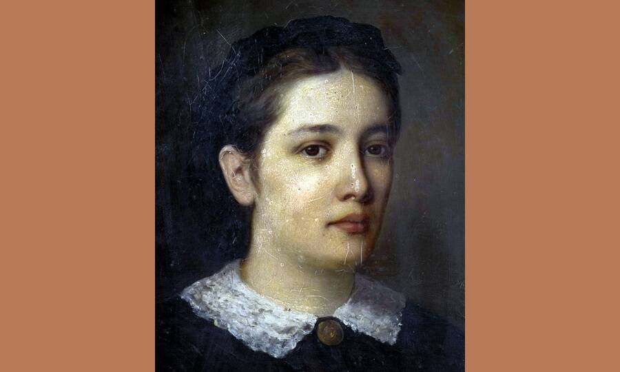 Портрет А.А. Боткиной, первой жены доктора (фрагмент). Художник М.П. Боткин, 1862 год. 