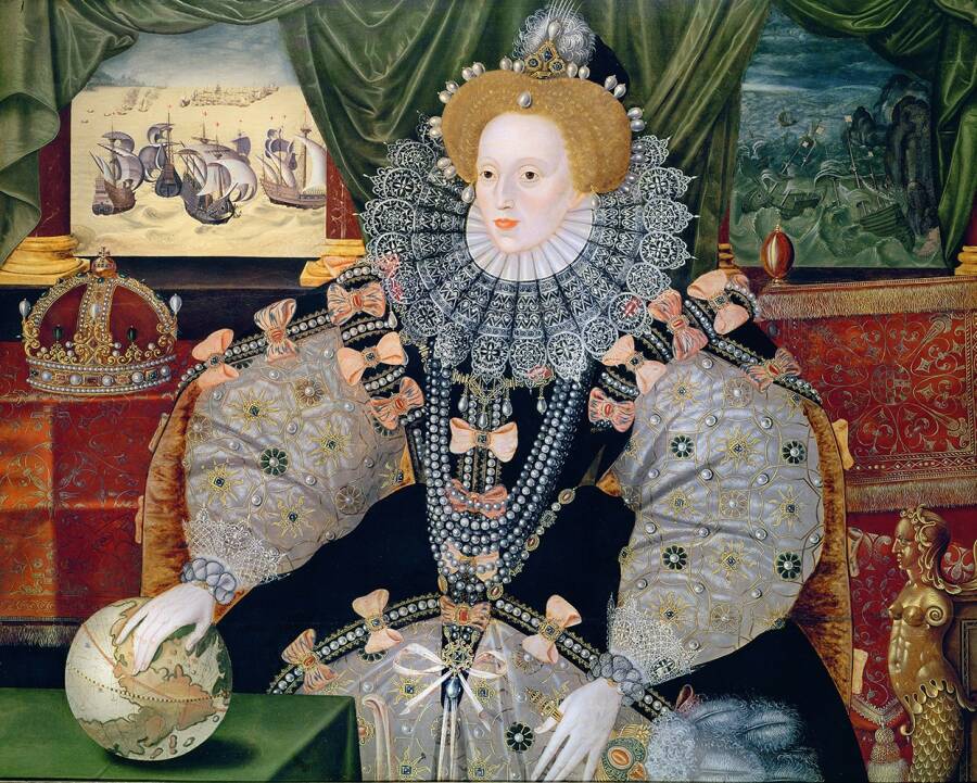 Неизвестный художник. Портрет королевы Елизаветы I «Непобедимая армада»