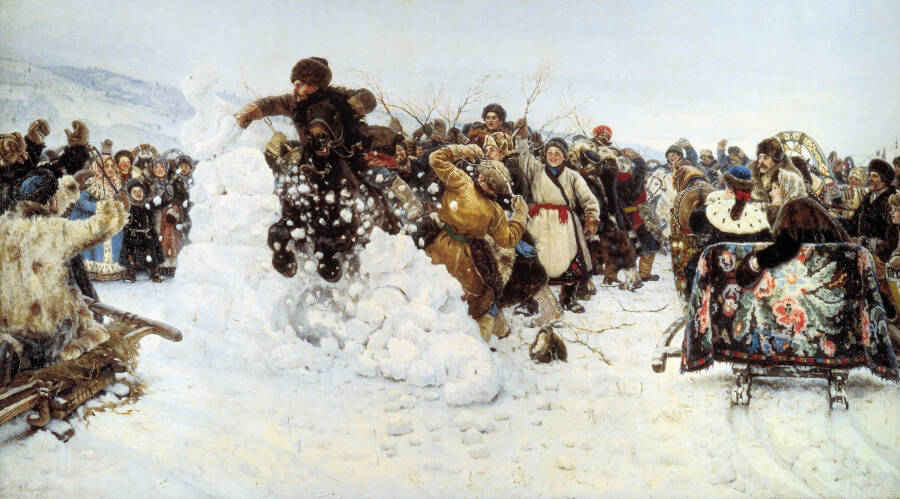 В.И. Суриков «Взятие снежного городка», 1891 год. © Государственный Русский музей