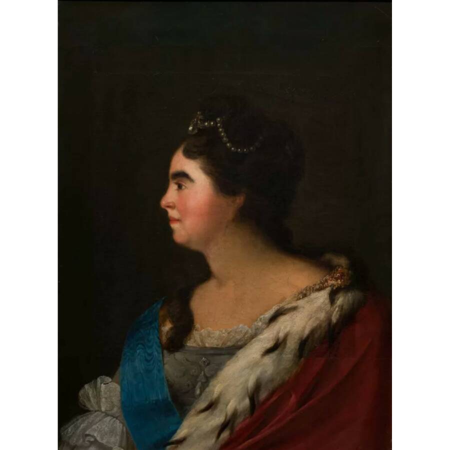 Портрет императрицы Екатерины I (1684 - 1727) в профиль. Неизвестный художник. Середина - вторая половина 1720-х гг.
