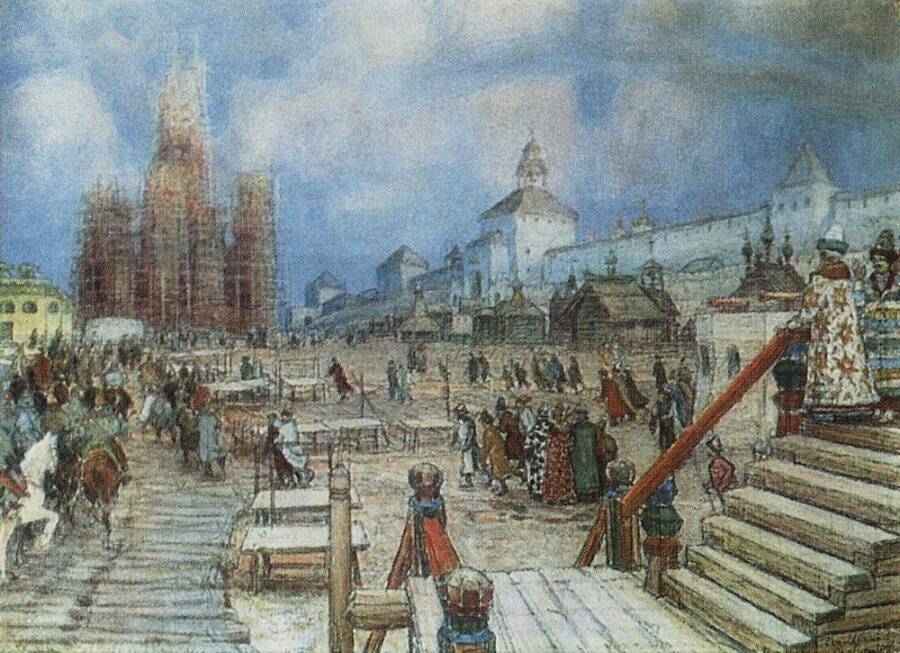 А.М. Васнецов «Москва при Иване Грозном. Красная площадь», 1902 год.