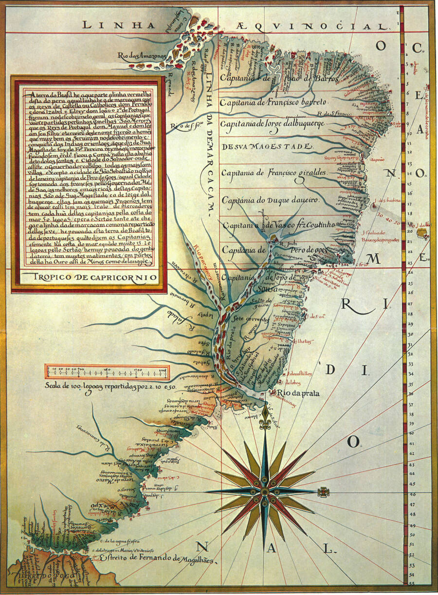  Карта Бразилии XVI века. 