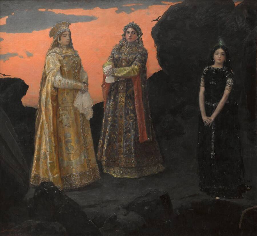 В.М. Васнецов «Три царевны подземного царства», 1879-1881 гг.. Из собрания Третьяковской галереи