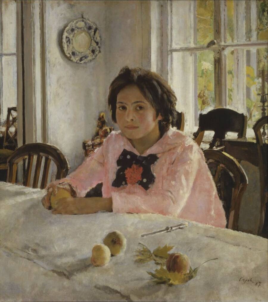 В.А. Серов. «Девочка с персиками», 1887 год. Из собрания Третьяковской галереи