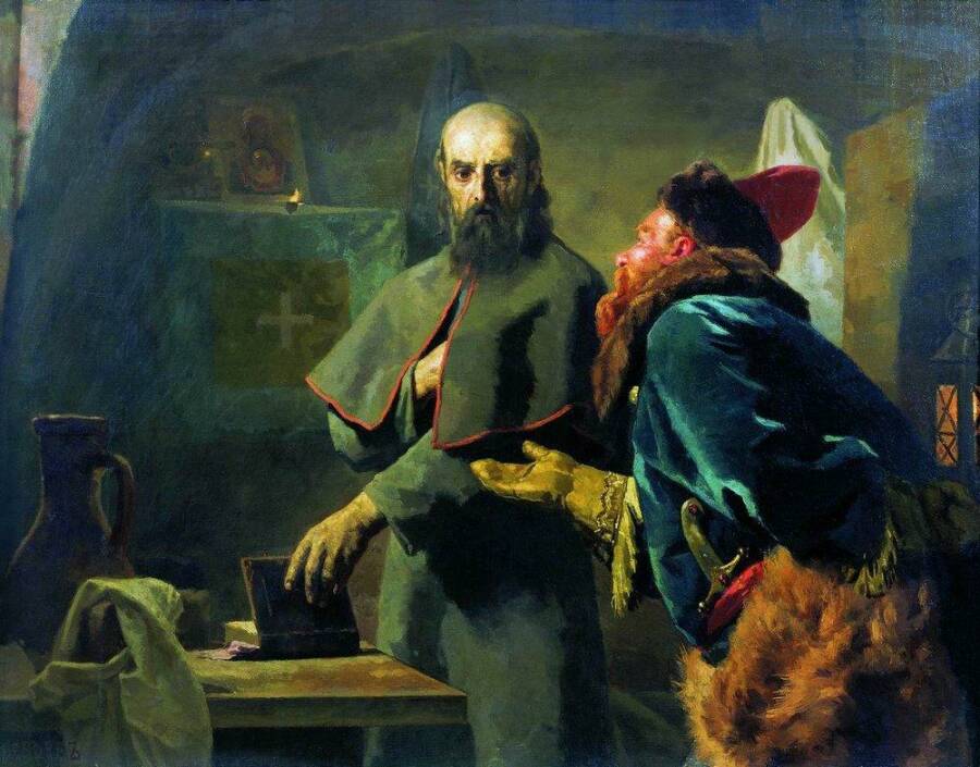 Н.В. Неврев «Митрополит Филипп и Малюта Скуратов», 1898 год