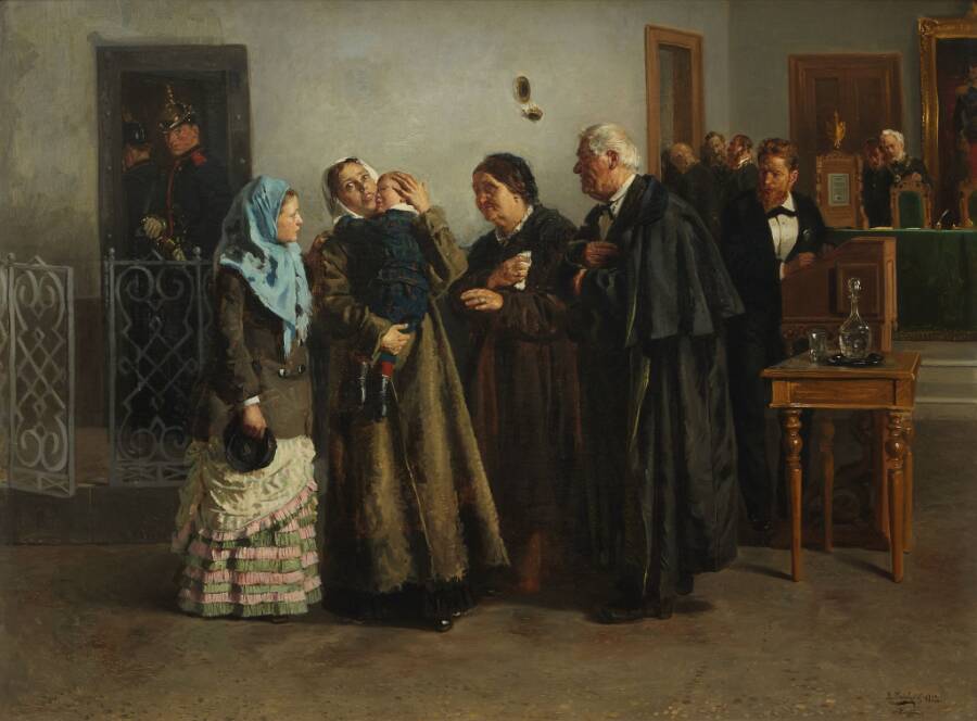 В.Е. Маковский «Оправданная», 1882 год. Из собрания Третьяковской галереи