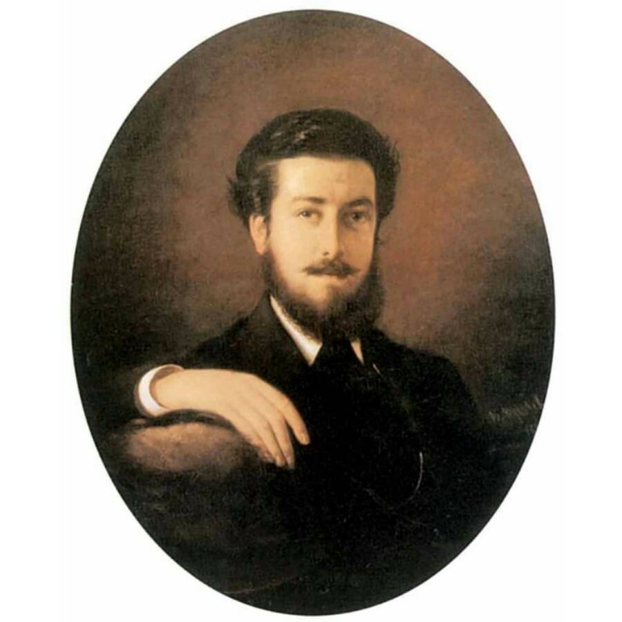 В.В. Пукирев. Автопортрет, 1868 год.