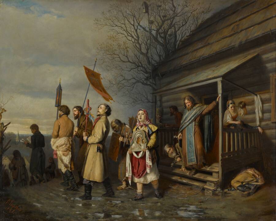 «Сельский крестный ход на Пасхе», 1861 год. Из собрания Третьяковской галереи