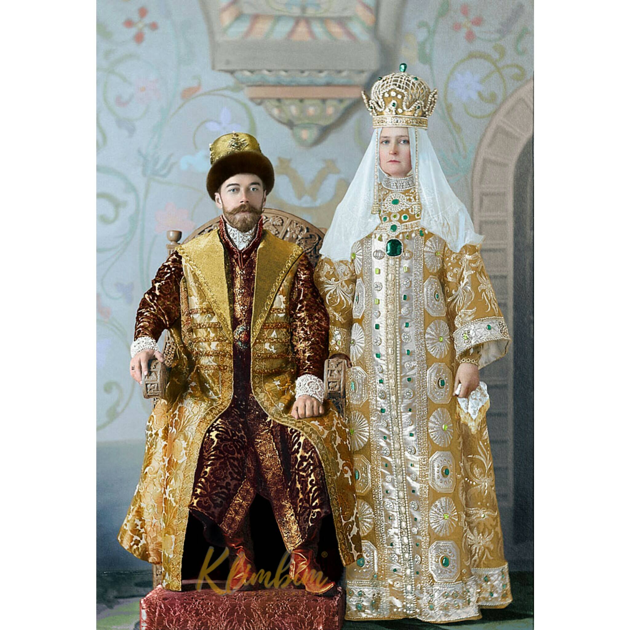 Николай II и Александра Фёдоровна в костюмах к балу 1903 года. Color by Klimbim 0.1