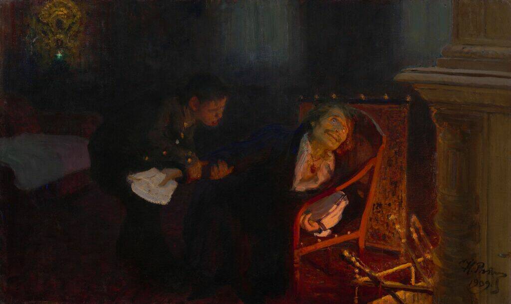 И.Е. Репин «Самосожжение Гоголя», 1909 год. Из собрания Третьяковской галереи