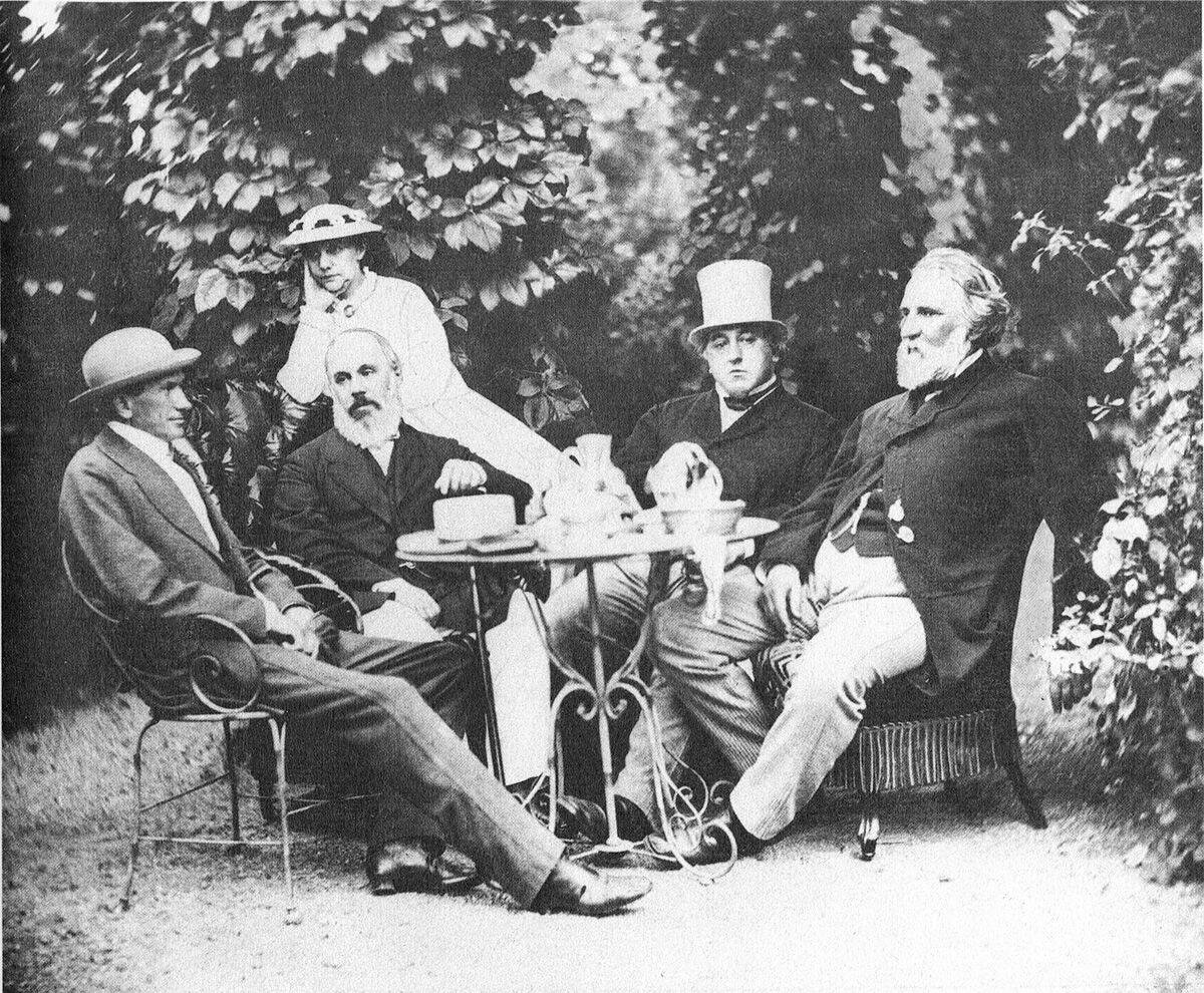 И.С. Тургенев на даче братьев Милютиных в Баден-Бадене, 1867 год