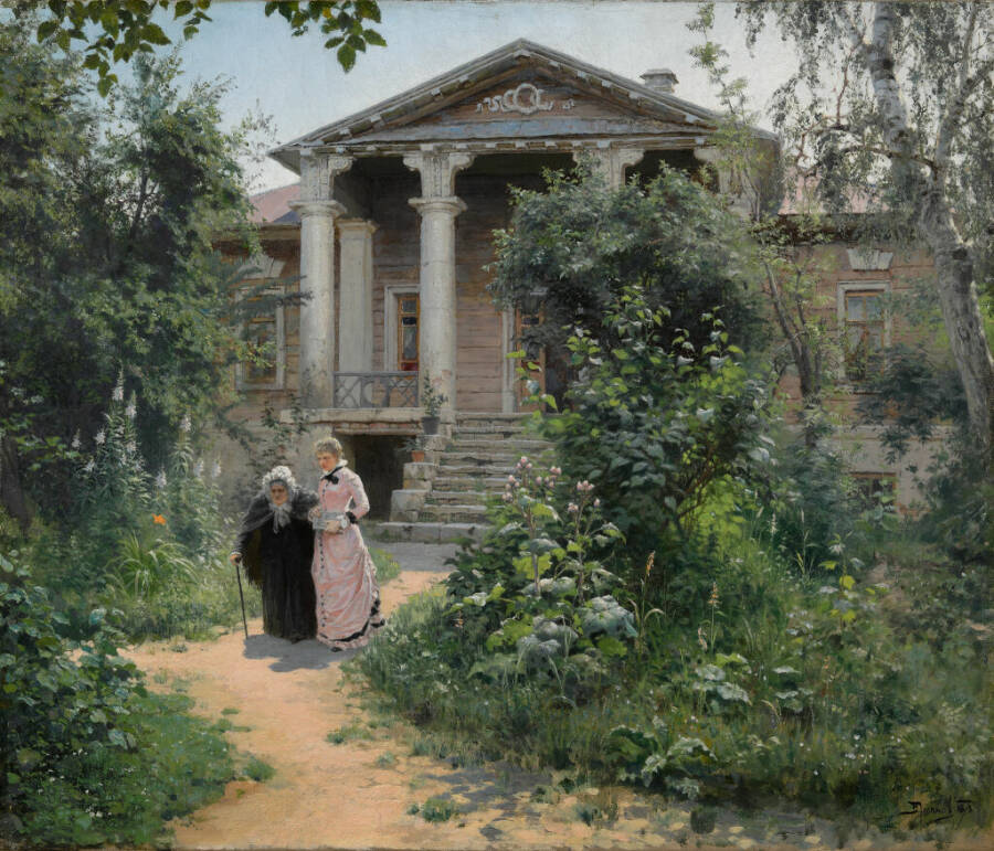  «Бабушкин сад», 1878 год. Из собрания Третьяковской галереи