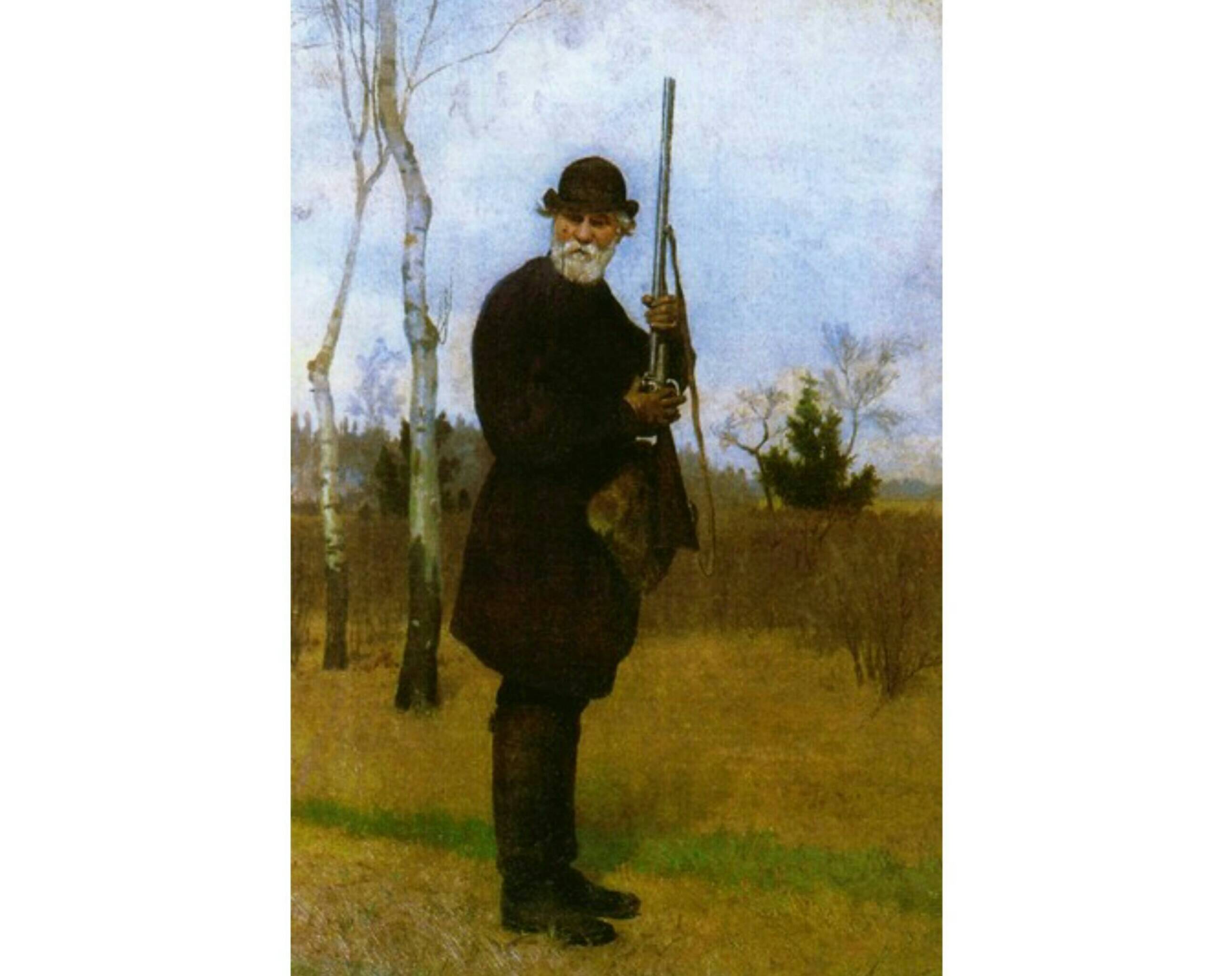 Н.Д. Дмитриев-Оренбургский «И.С. Тургенев на охоте», 1879 год