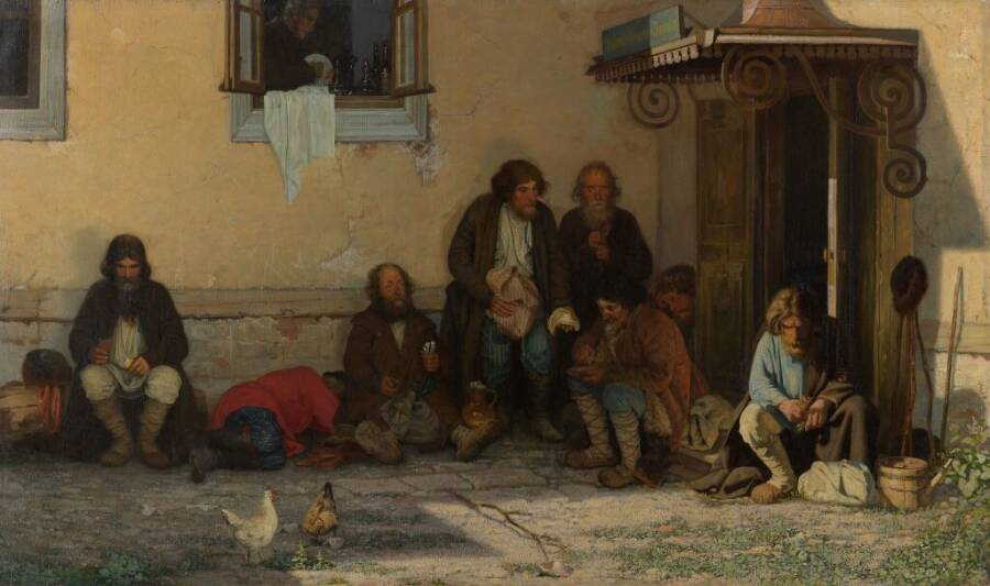 Г.Г. Мясоедов «Земство обедает», 1872 год. Из собрания Третьяковской галереи