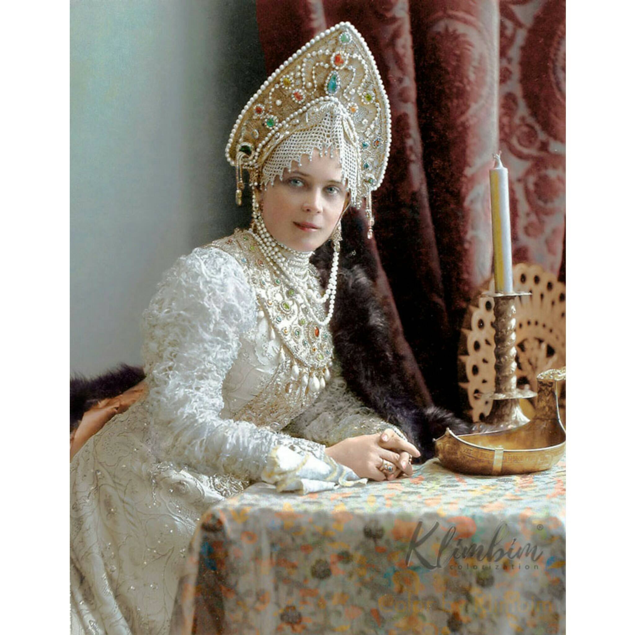 Княгиня Зинаида Николаевна Юсупова (в костюме боярыни XVII века) Color by Klimbim 0.1