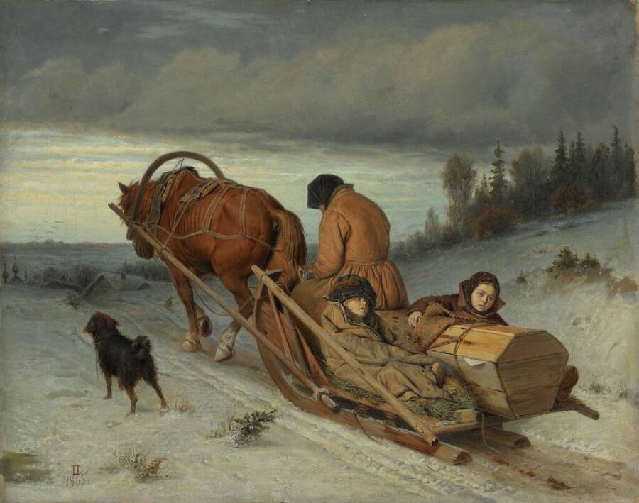«Проводы покойника», 1865 год. Из собрания Третьяковской галереи