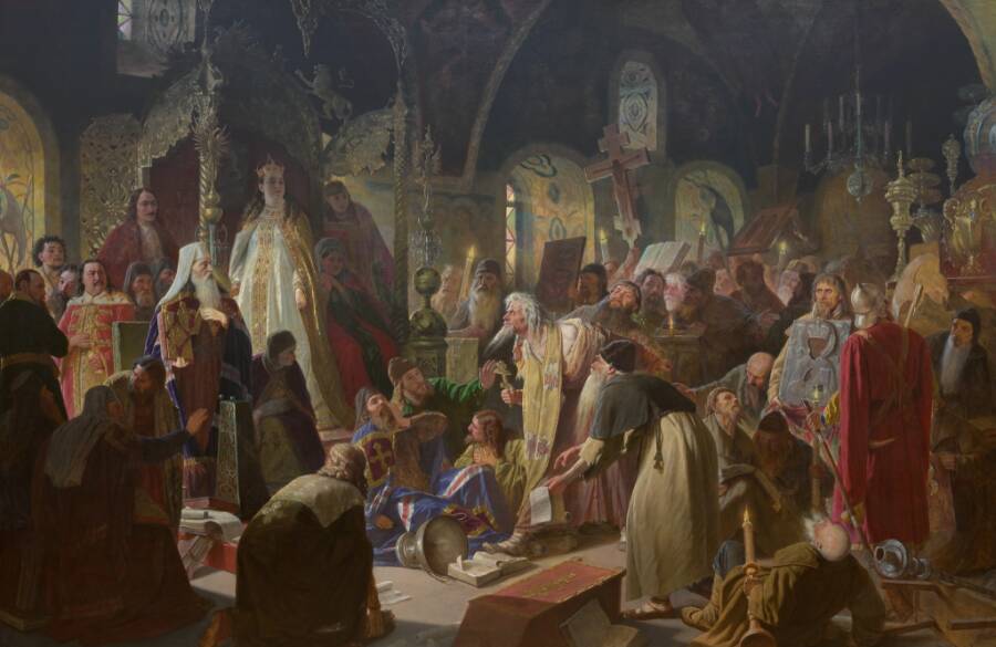 «Никита Пустосвят. Спор о вере», 1880-1881 гг. Из собрания Третьяковской галереи
