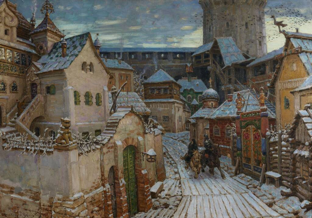 А.М. Васнецов «Гонцы. Ранним утром в Кремле», 1913 год. Из собрания Третьяковской галереи