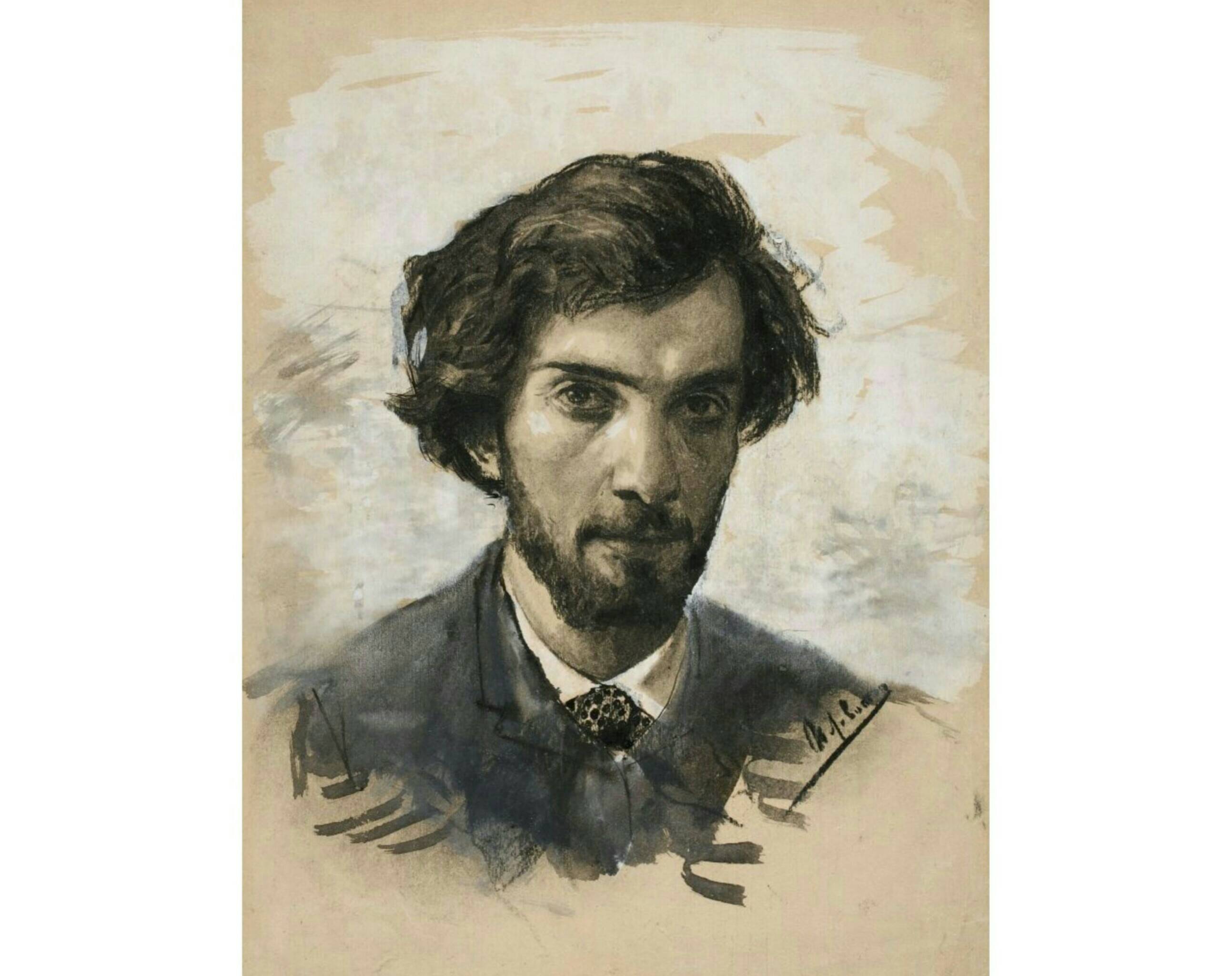 И.И. Левитан. Автопортрет, первая половина 1880-х гг. Из собрания Третьяковской галереи