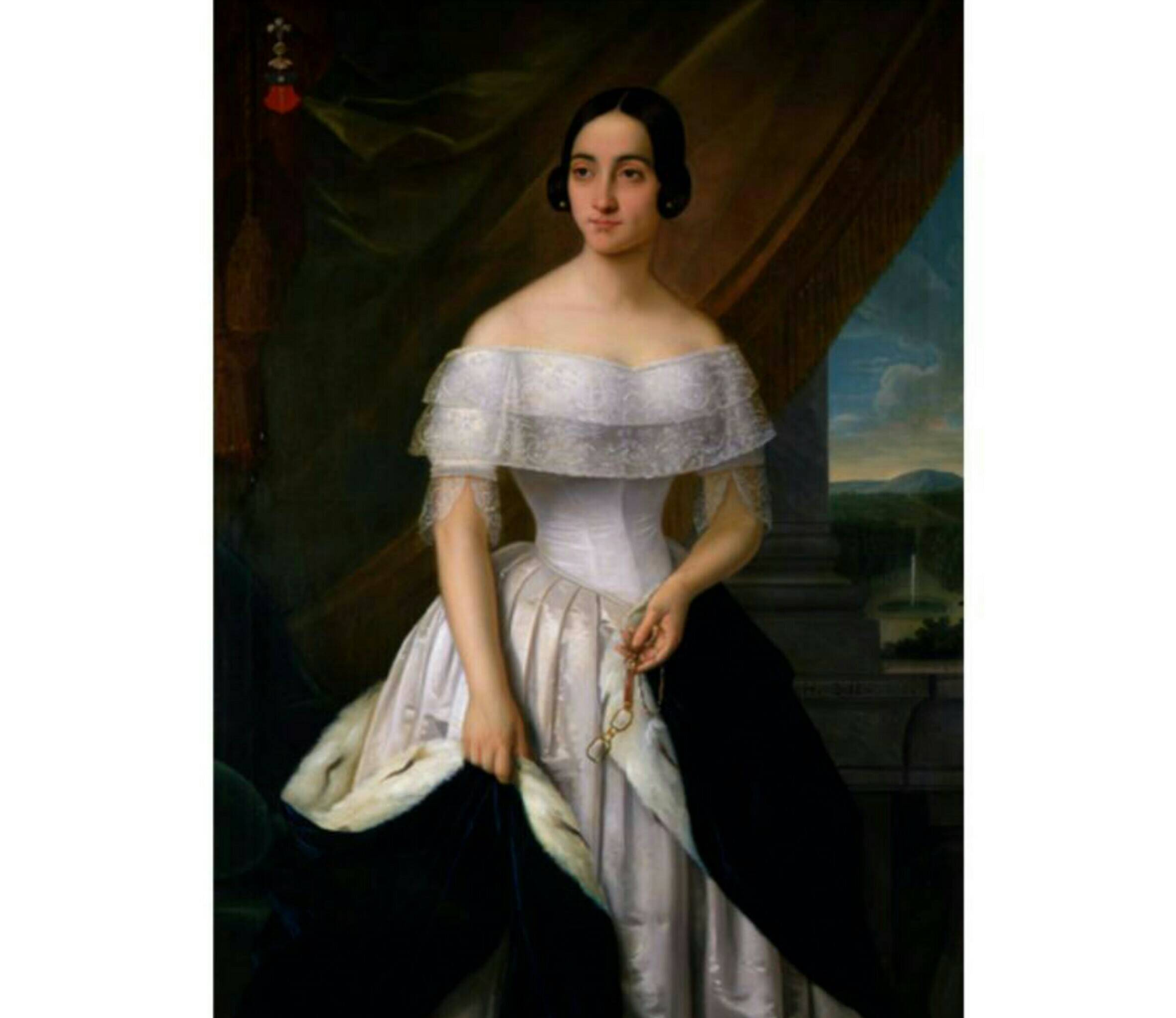 Анри Бельц «Портрет Екатерины Дантес-Геккерн», 1840 год.
