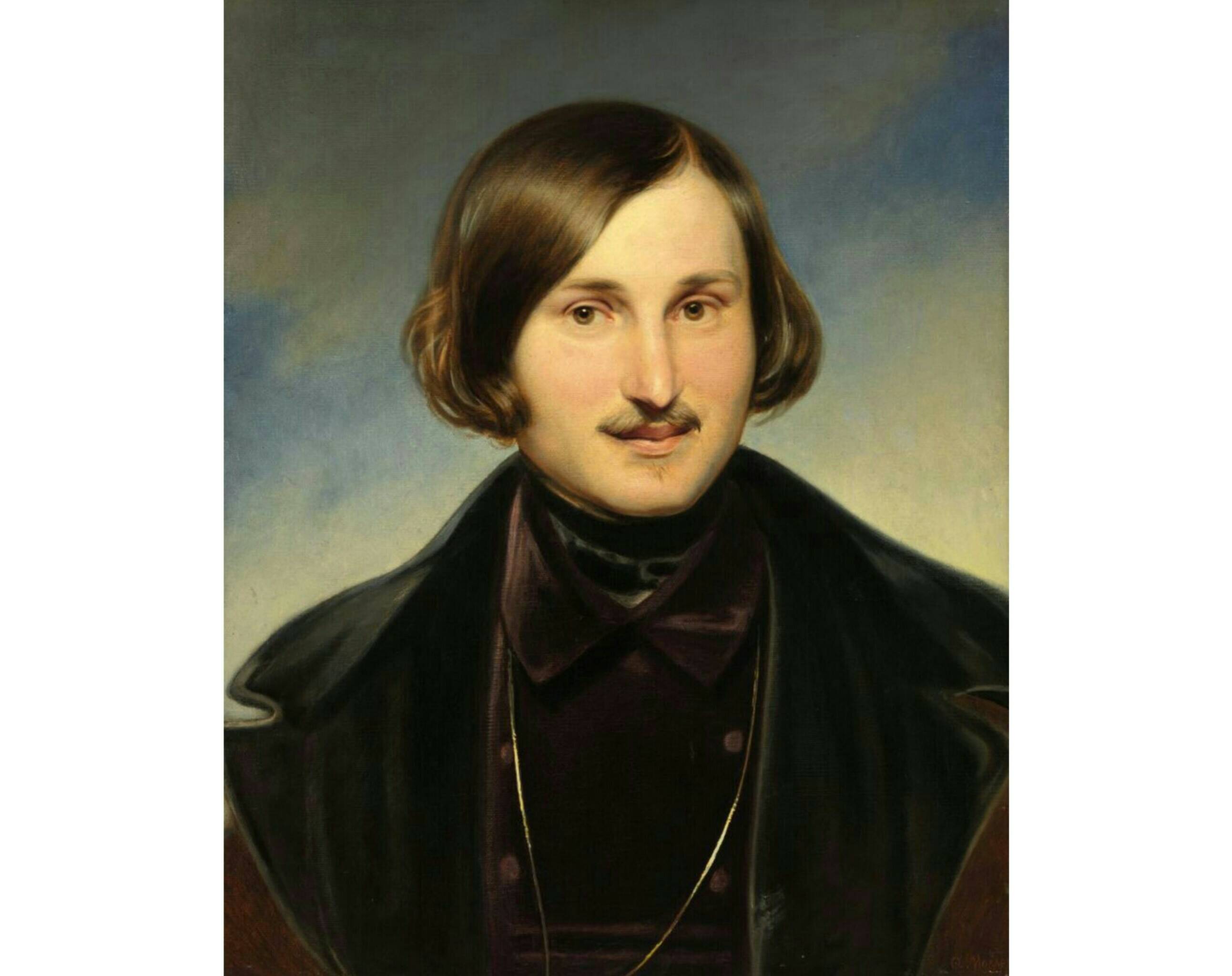 Ф.А. Моллер «Портрет Н.В. Гоголя», начало 1840-х. Из собрания Третьяковской галереи