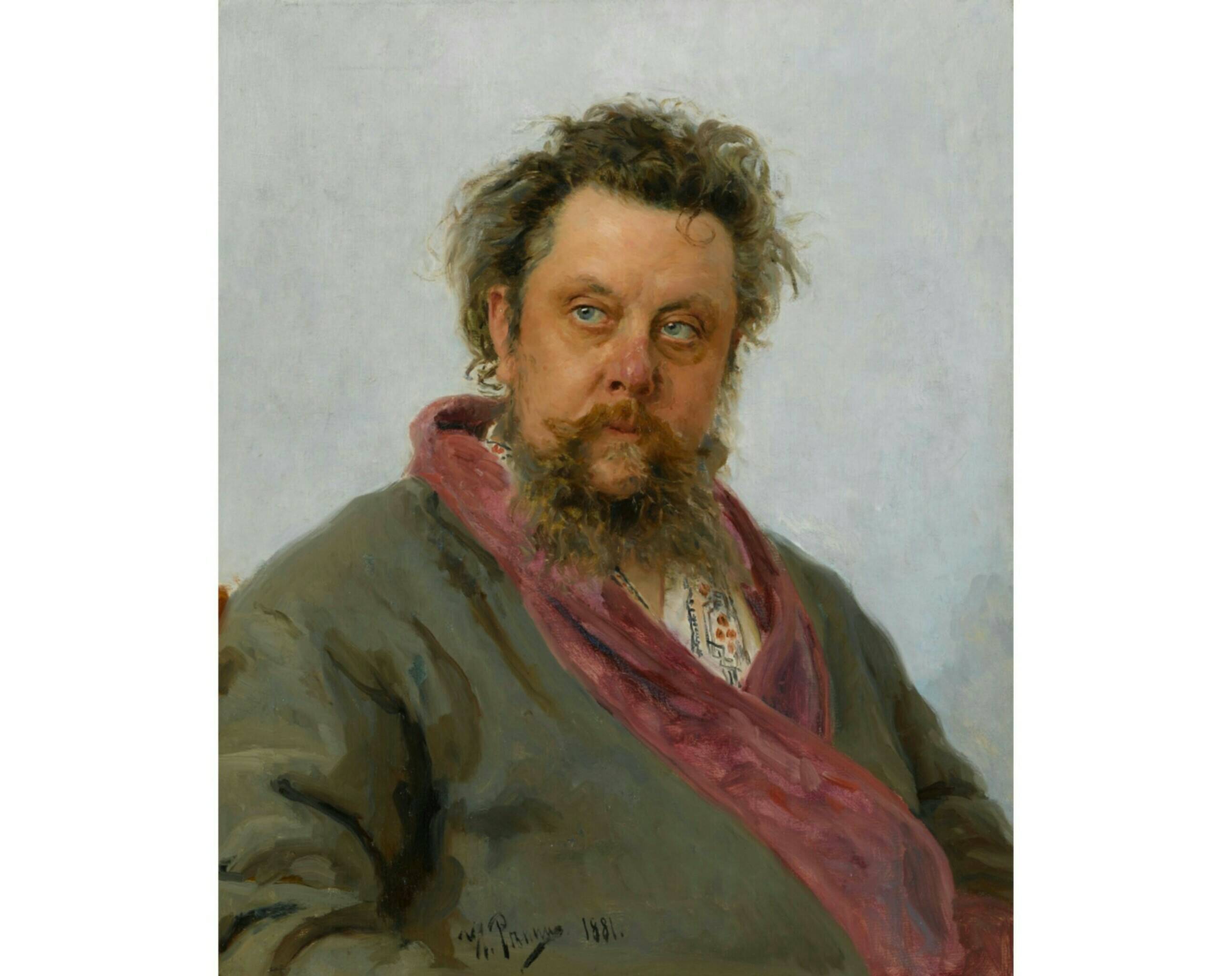 И.Е. Репин «Портрет композитора М.П. Мусоргского», 1881 год. Из собрания Третьяковской галереи