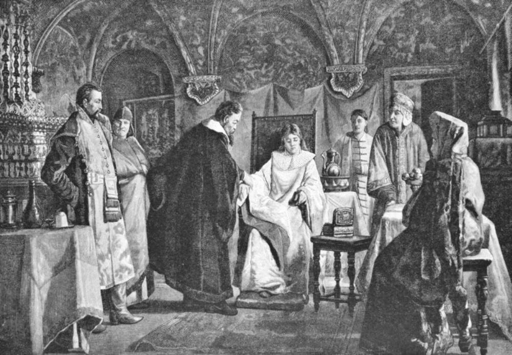 Н.В. Неврев «Мария Хлопова, невеста царя Михаила Федоровича», 1884 год.