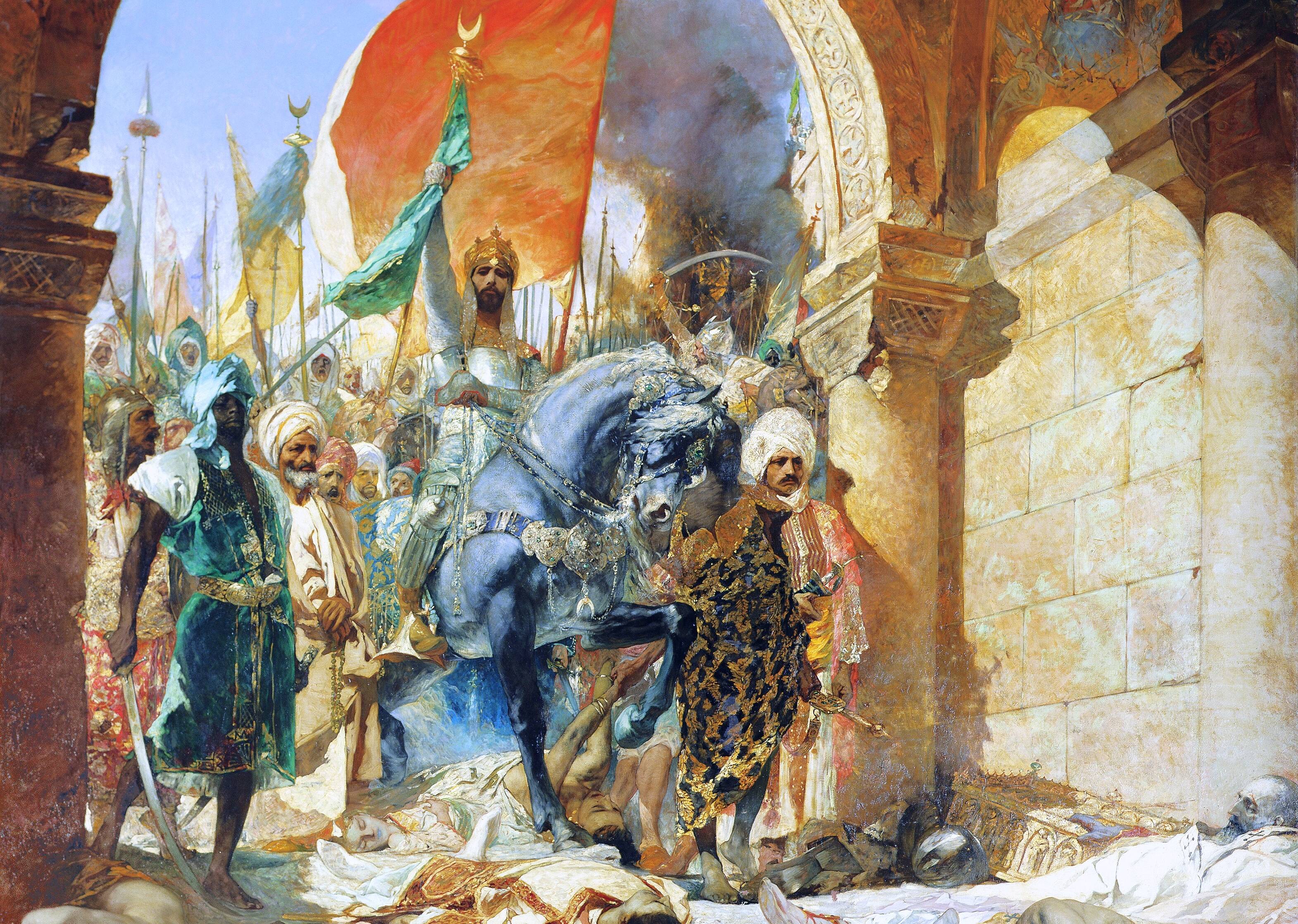 Жан-Жозеф Бенжамен-Констан «Вступление Мехмеда II в Константинополь» (фрагмент), 1876 год.