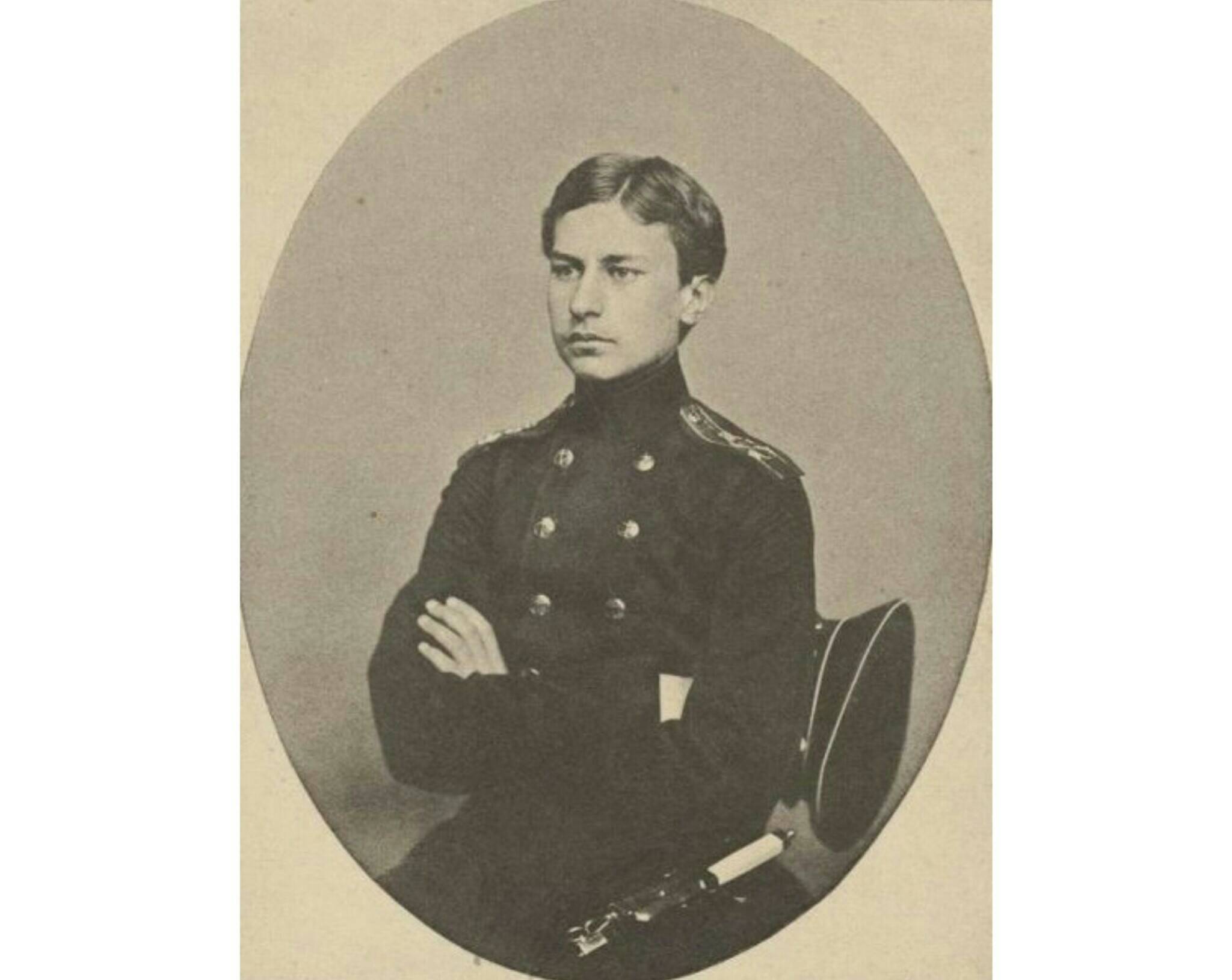 Верещагин в период окончания Морского кадетского корпуса, 1860 год.