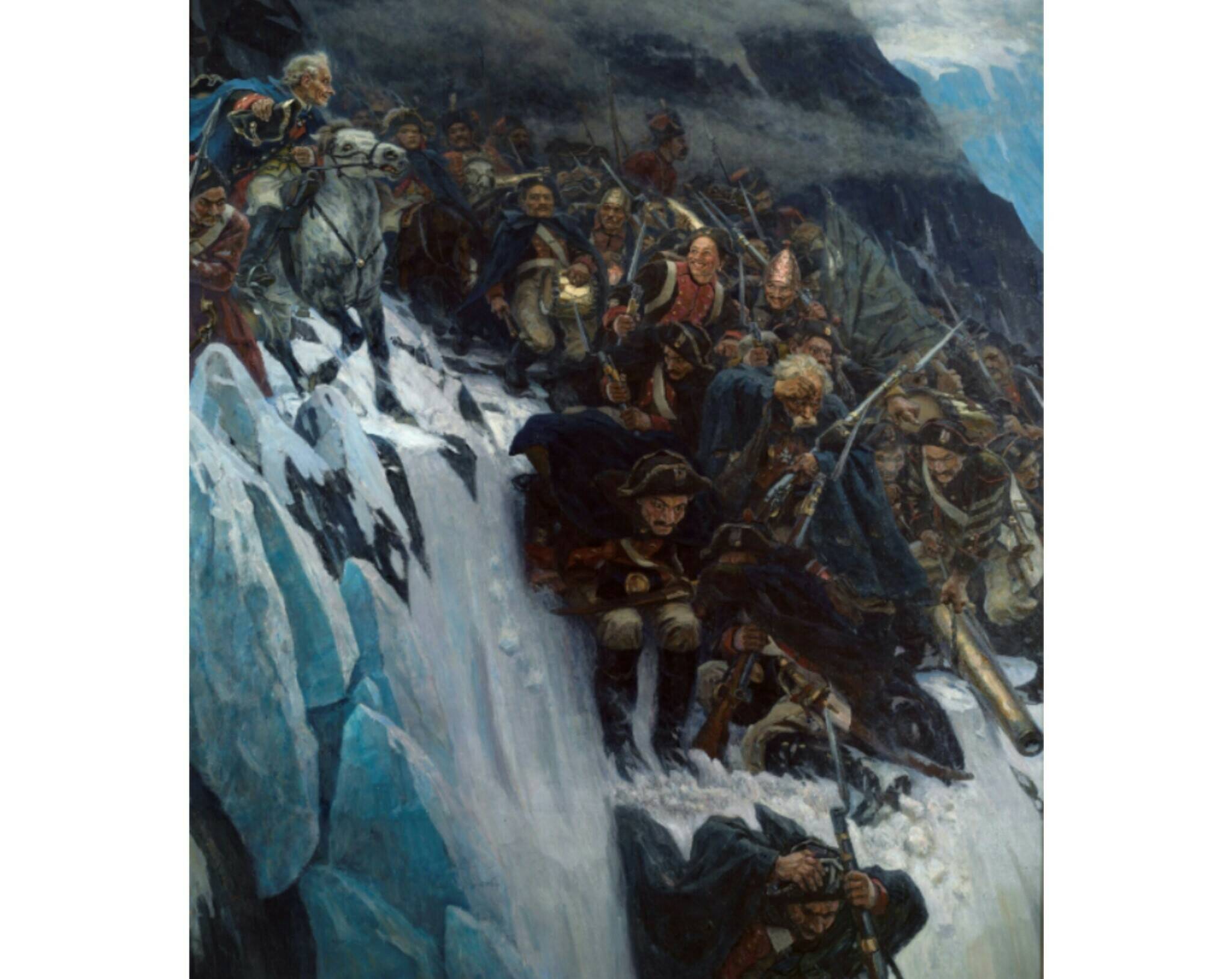 В.И. Суриков «Переход Суворова через Альпы в 1799 году» (фрагмент), 1899 год. © Государственный Русский музей