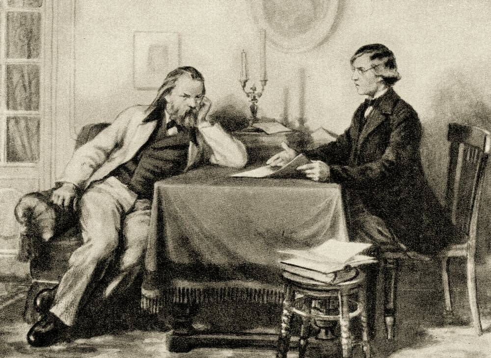 Герцен и Чернышевский в Лондоне, 1859 год.