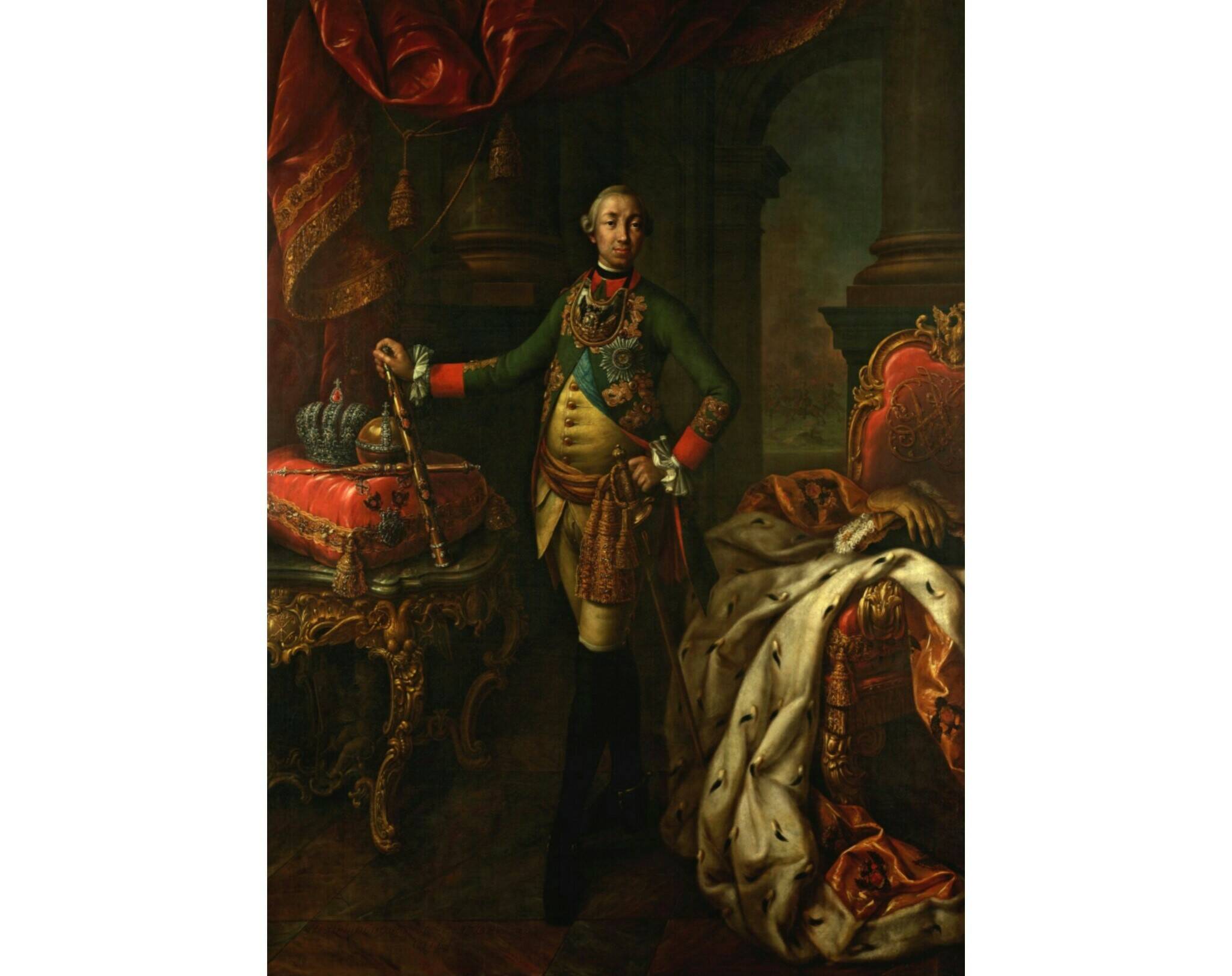 А.П. Антропов «Портрет Петра III», 1762 год. Из собрания Третьяковской галереи.