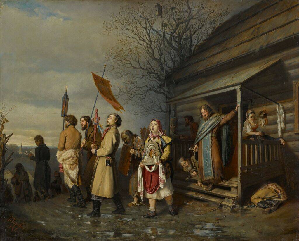 «Сельский крестный ход на Пасхе», 1861 год. Из собрания Третьяковской галереи