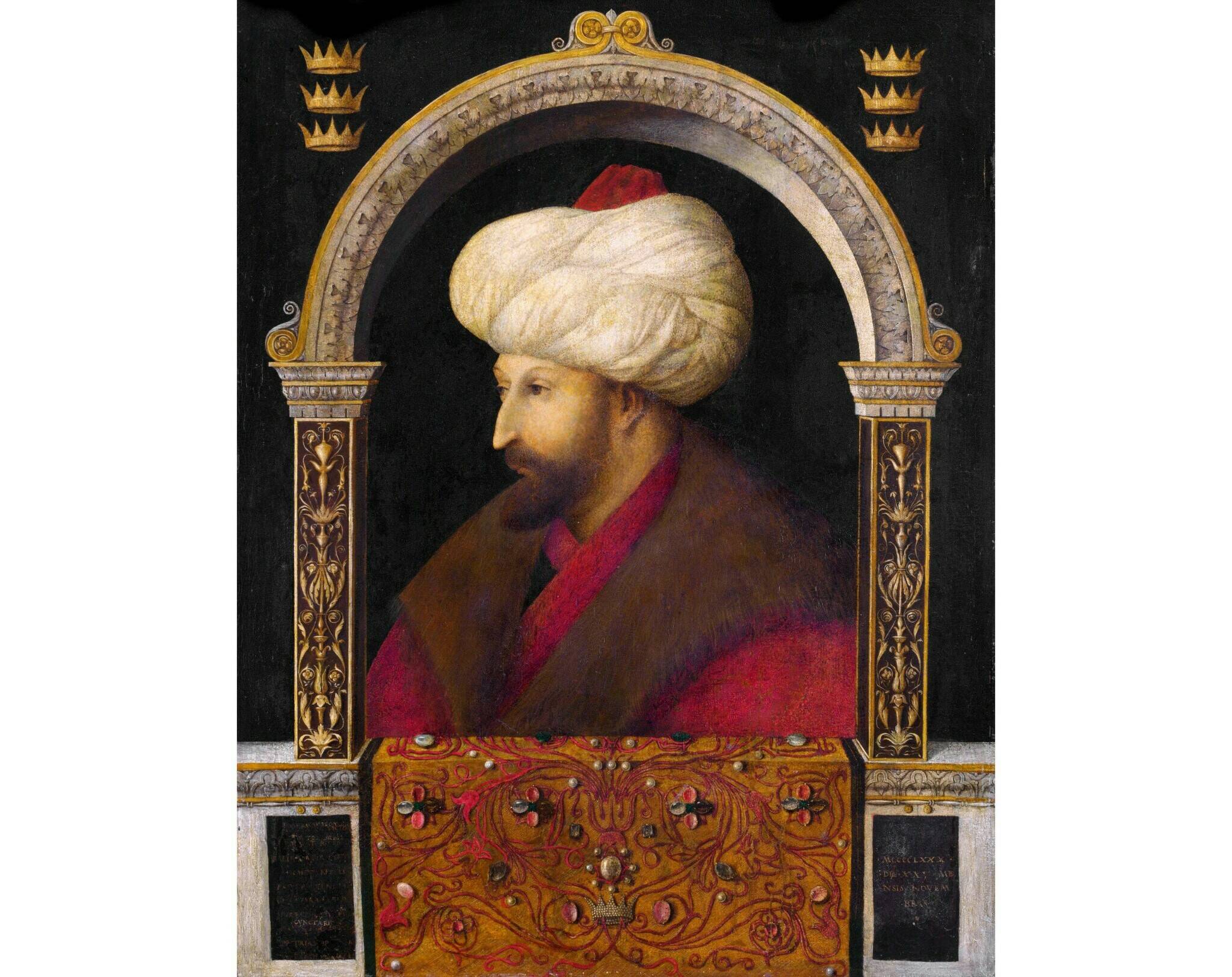 Портрет Мехмеда II кисти Джентиле Беллини, 1480 год. Национальная Галерея, Лондон.