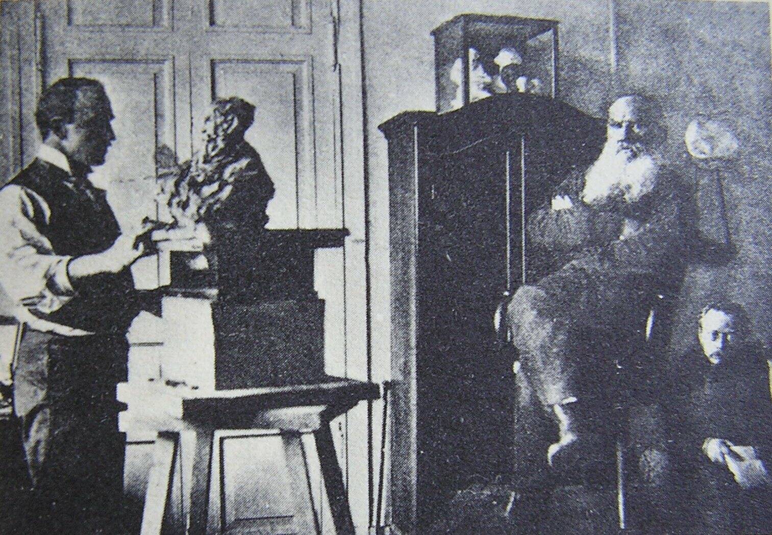 Паоло Трубецкой и Лев Толстой, 1899 год.