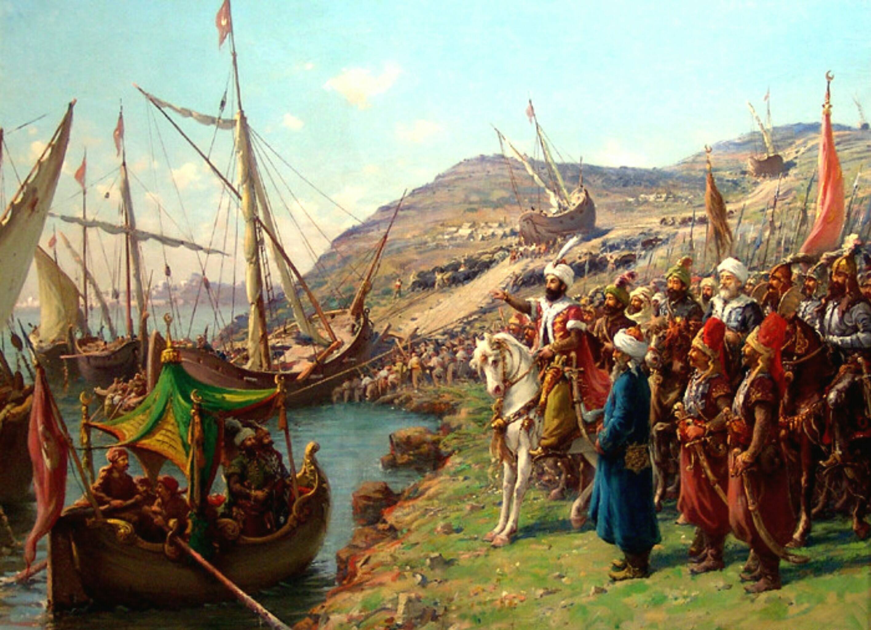 Фаусто Зонаро «Мехмед II наблюдает за перевозкой своих судов по суше»