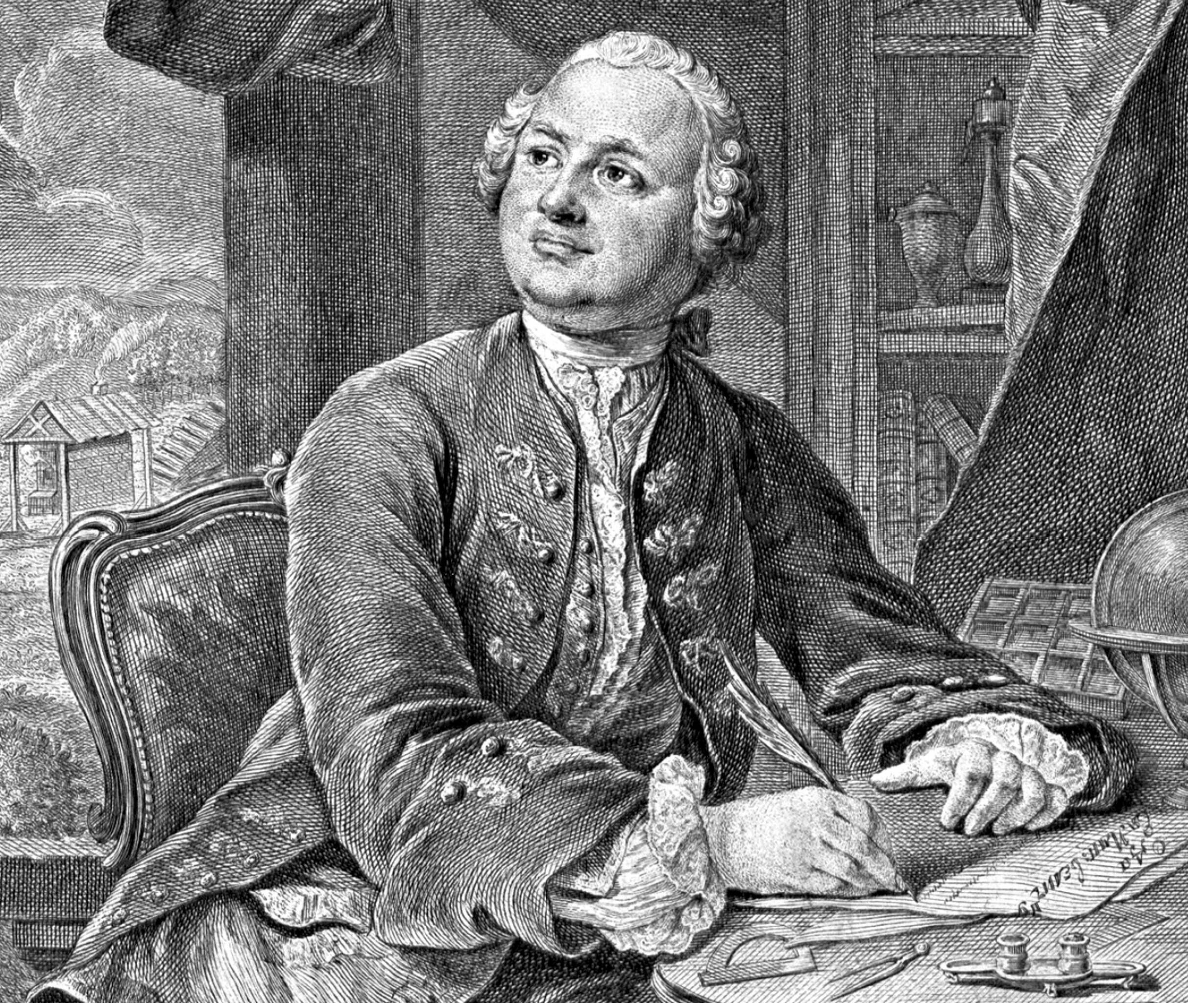 М.В. Ломоносов. Прижизненное изображение 1757 года (фрагмет).