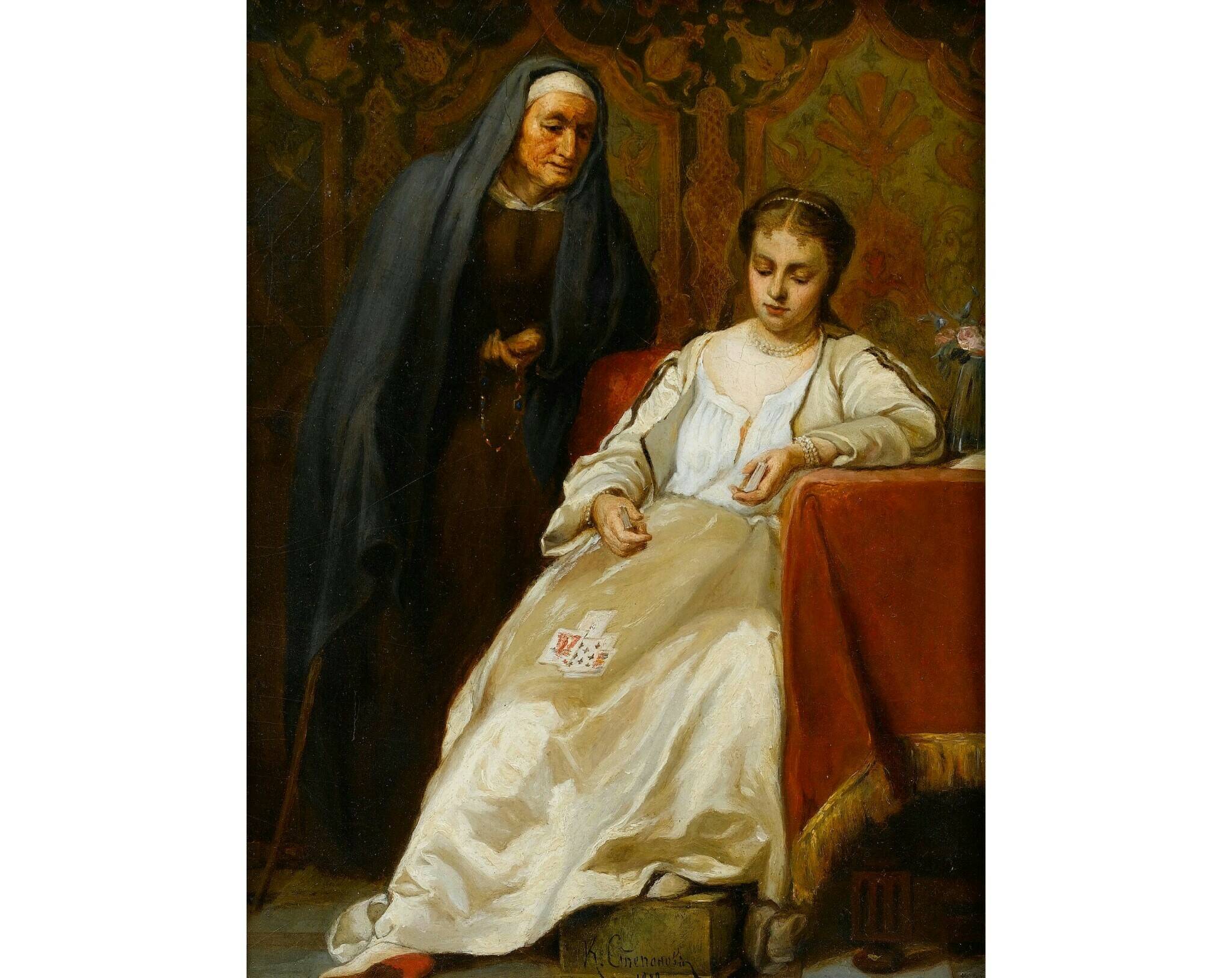 К.П. Степанов «Мария Мнишек перед постригом в монахини», 1889 год.